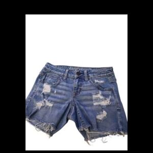 American Eagle Outfitters Ripped Blue Jean Shorts